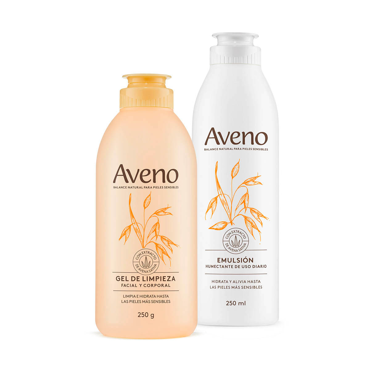 Kit Cuidado Facial y Corporal Aveno Limpieza +Emulsión 250ml image number 0