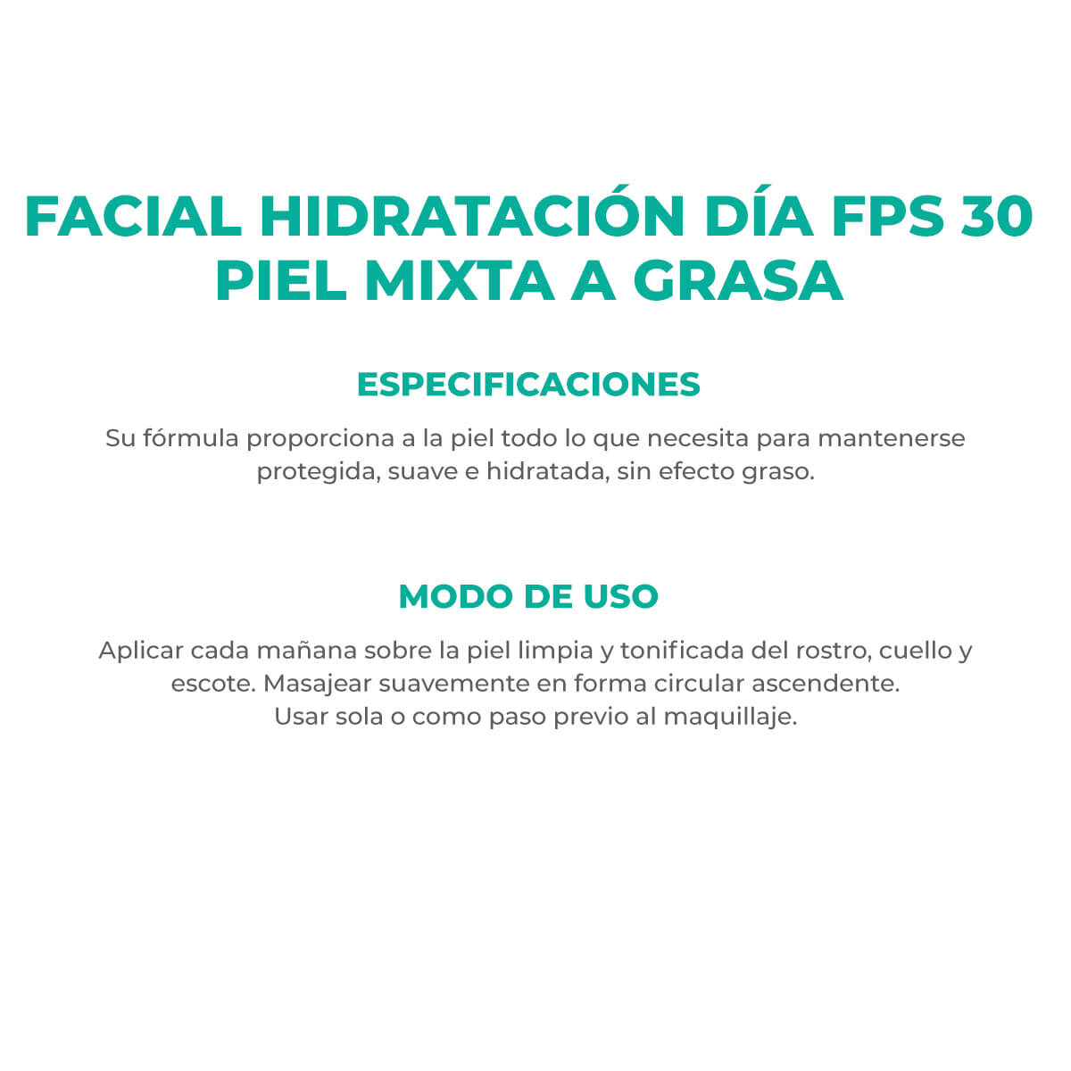 Crema Facial Hidratante Matificante D&iacute;a Dermagl&oacute;s Piel Mixta a Grasa FPS 30 50 g image number 4