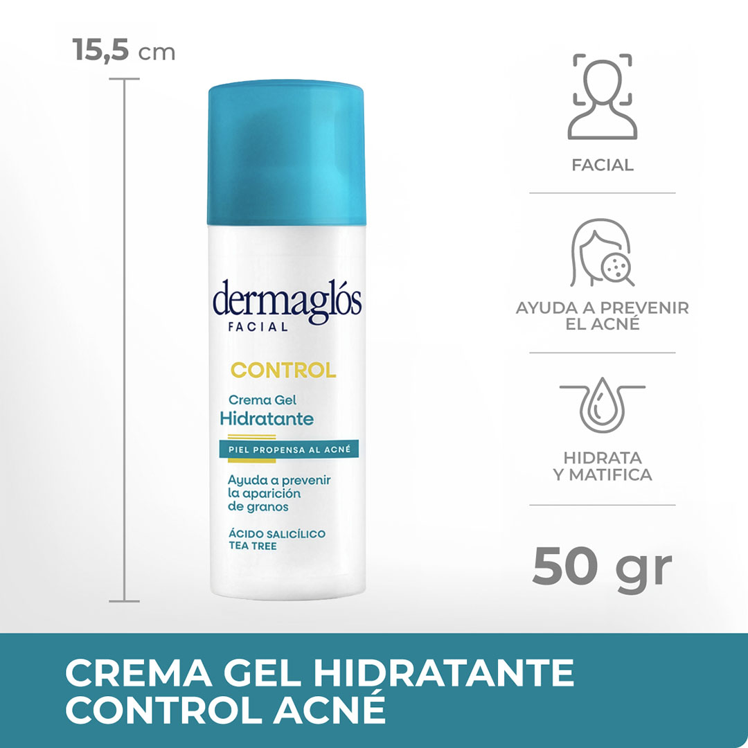 Crema Gel Hidratante Control Acn&eacute; Dermagl&oacute;s 50 g image number 11