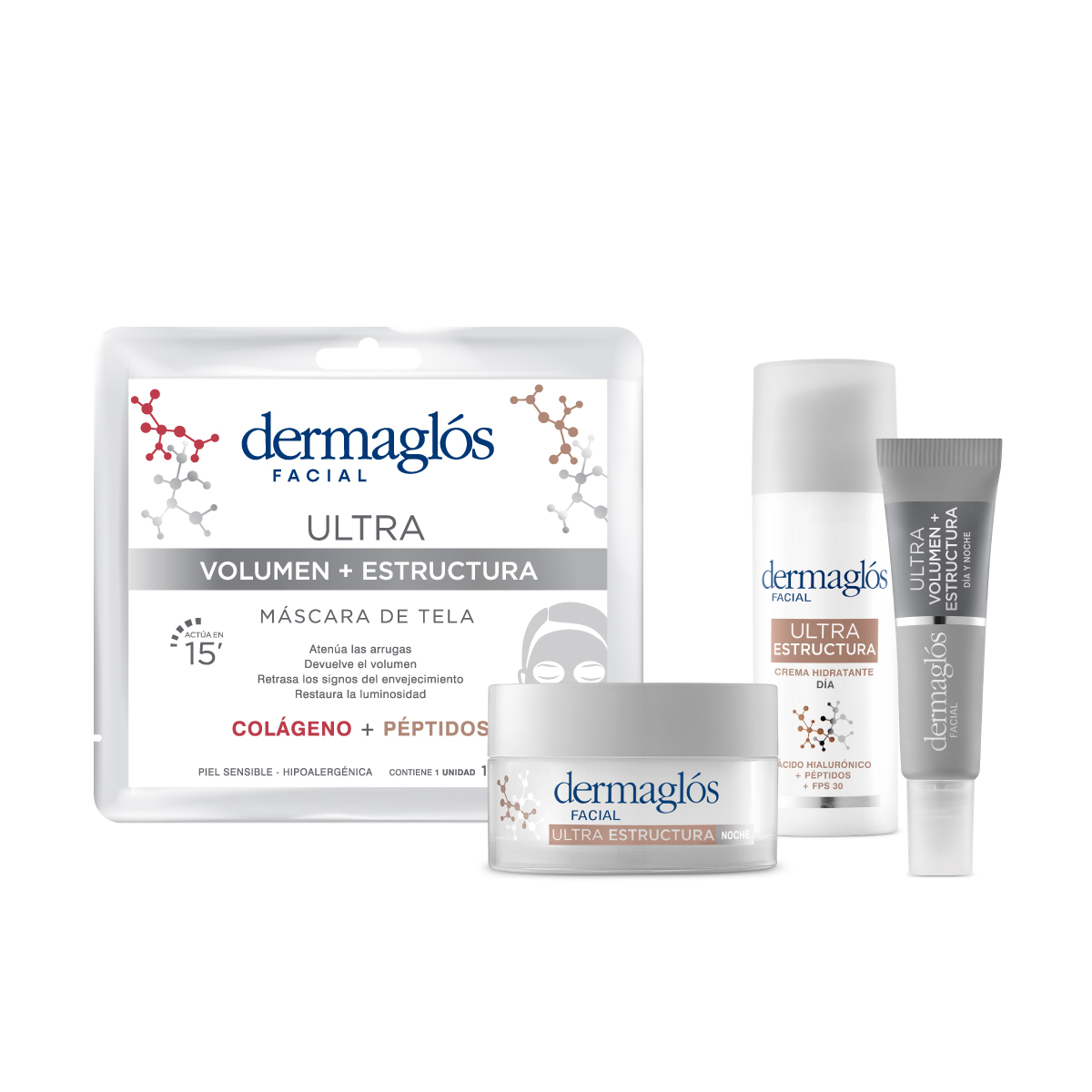 Kit Facial Dermaglós Ultra Estructura Completo image number 0