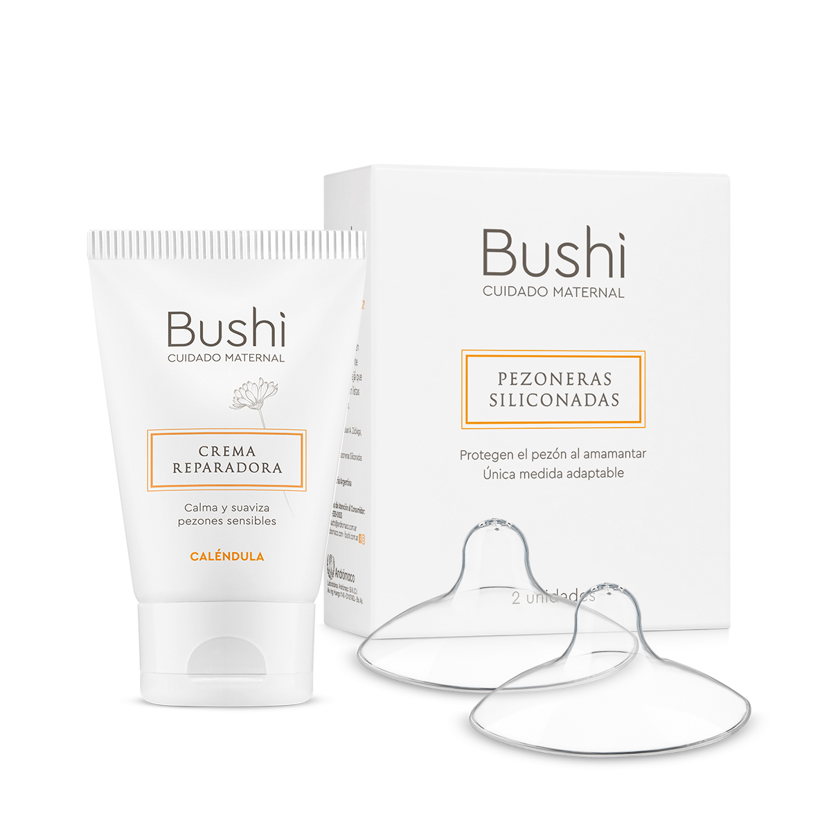 Kit Bushi para madres Crema 50g y Pezoneras x2 image number 0