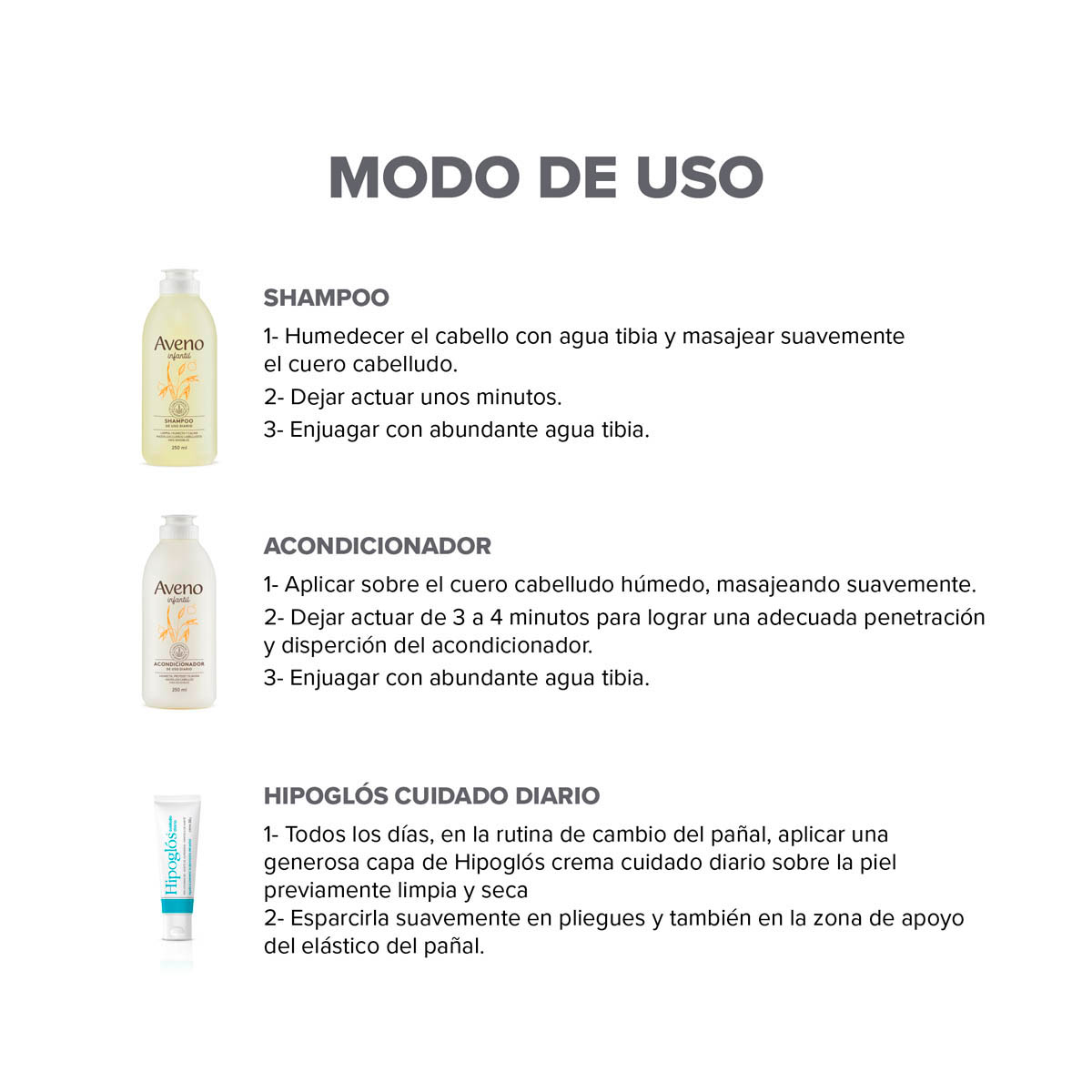 Kit Capilar Beb&eacute;s y Ni&ntilde;os Aveno + Hipogl&oacute;s Cuidado Diario 30 G image number 2