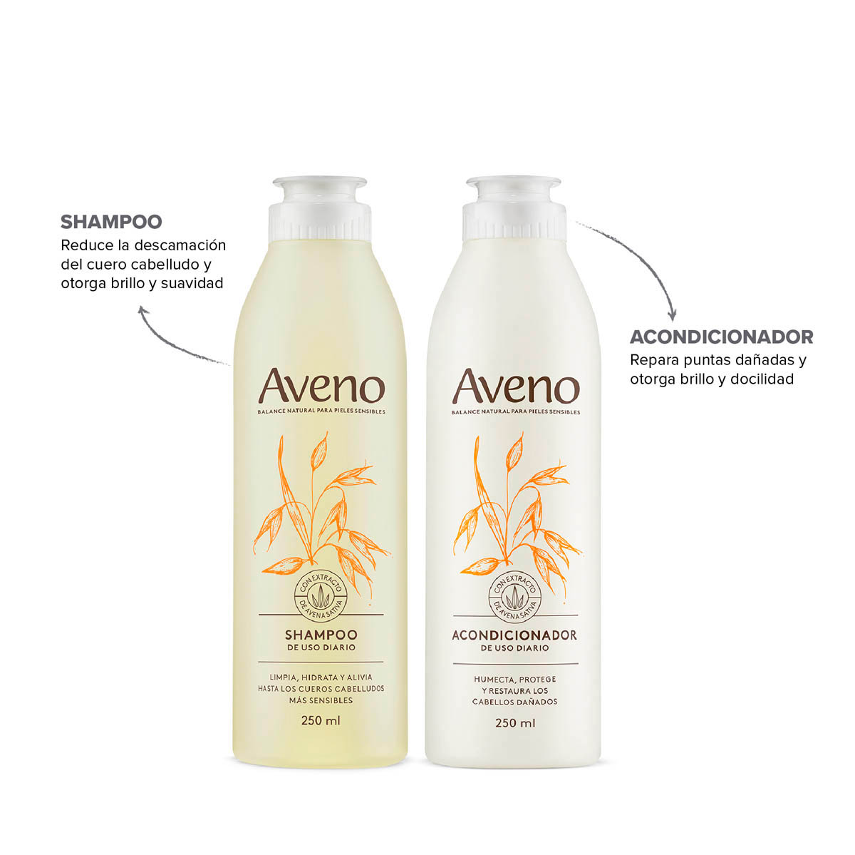 Kit Cuidado Capilar Aveno Shampoo y Acondicionador 250ml