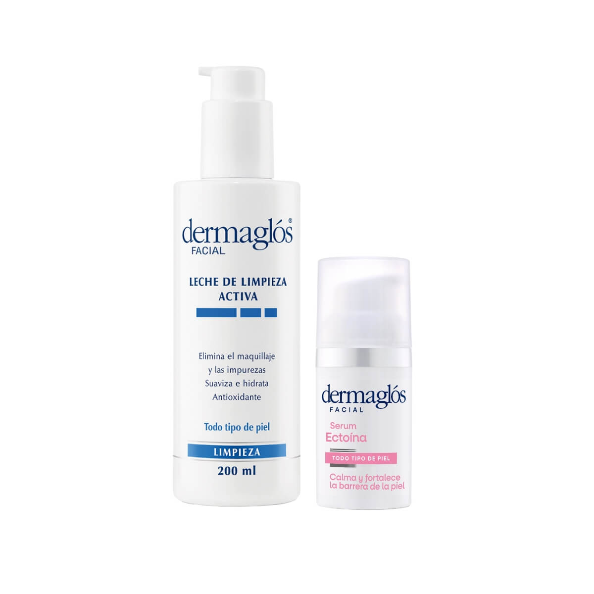Kit Facial Dermaglós Leche de Limpieza Serum Ectoína image number 0