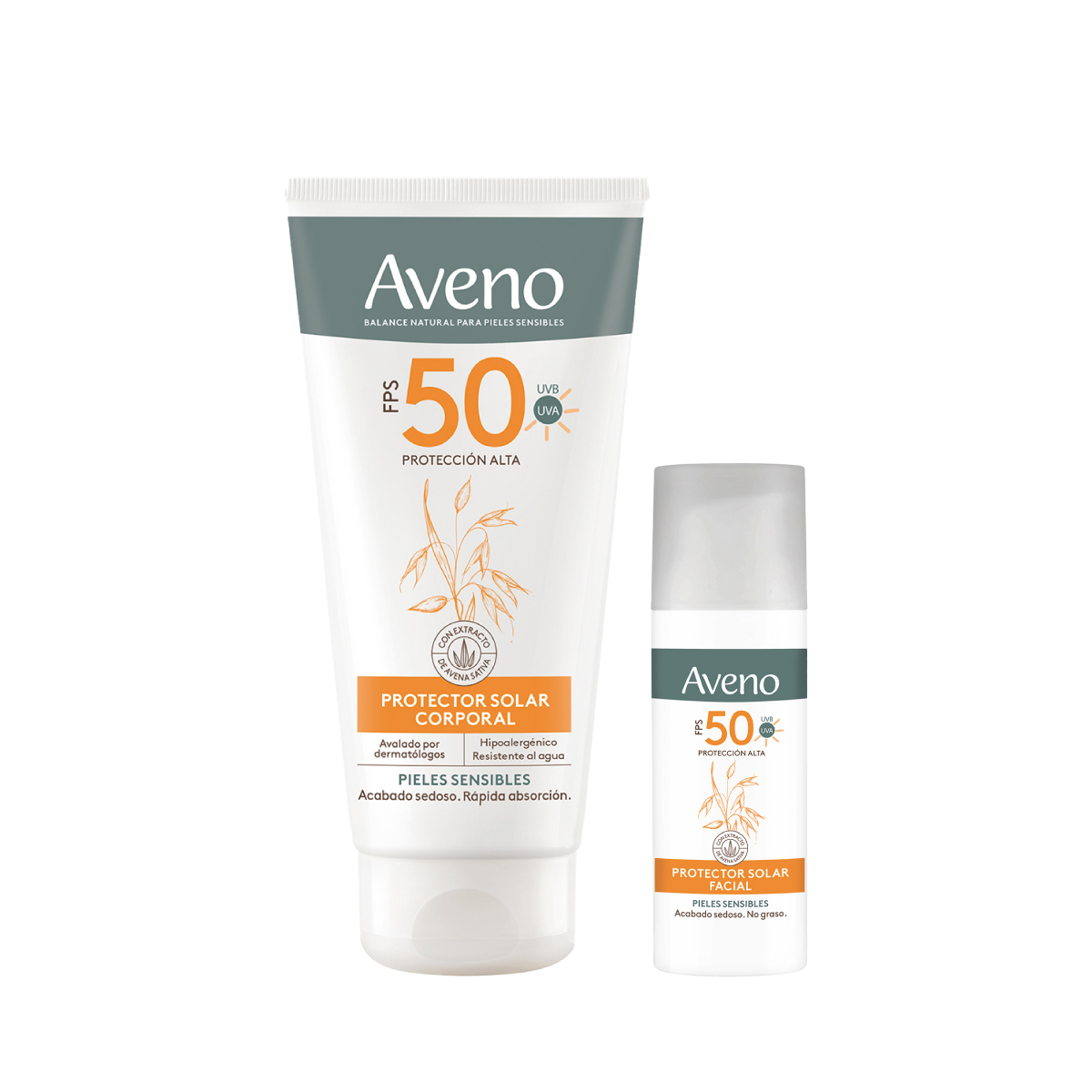 Kit Aveno Protecci&oacute;n Solar Facial y Corporal Piel Sensible