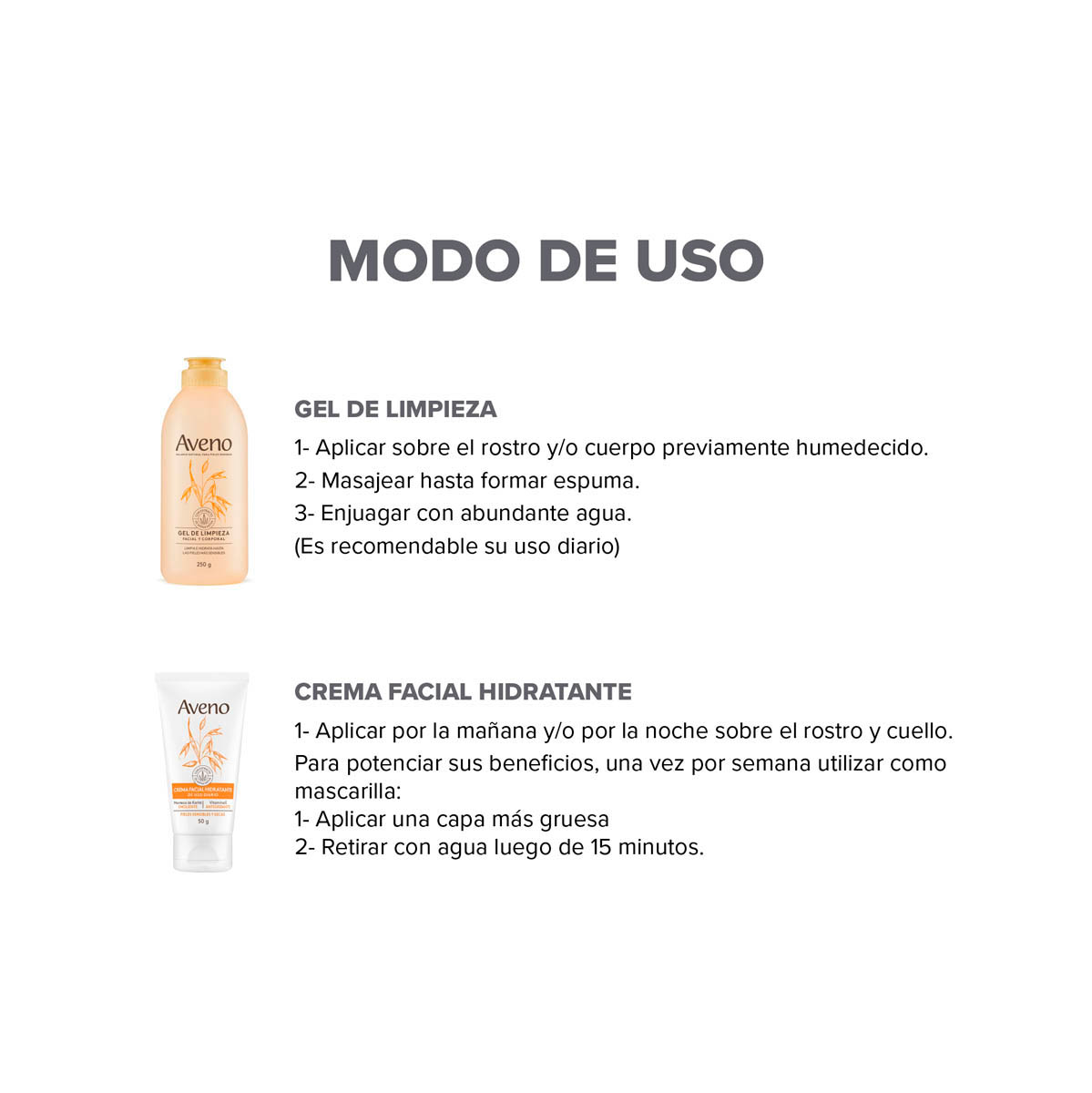 Kit Cuidado Facial Aveno para piel sensible seca image number 2
