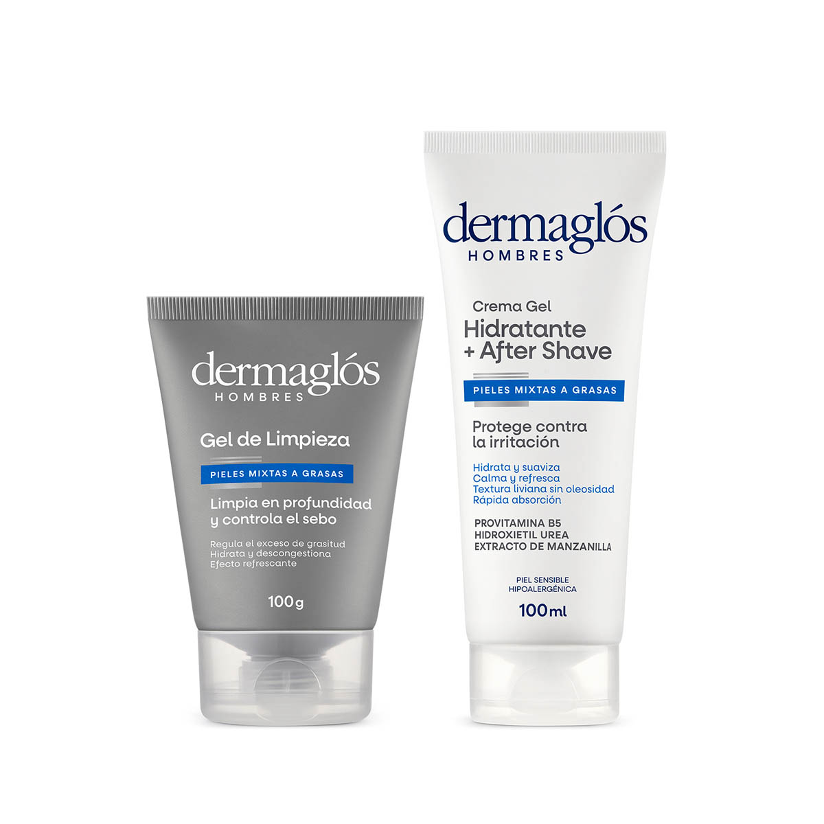 Kit Dermaglós Hombres Rutina Facial Limpieza + Hidratación image number 0