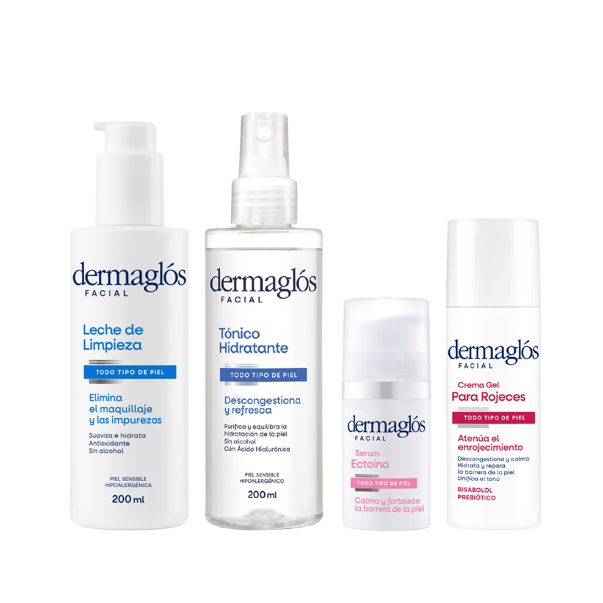 Kit Facial Rutina Dermagl&oacute;s Piel Enrojecida + Serum Ecto&iacute;na