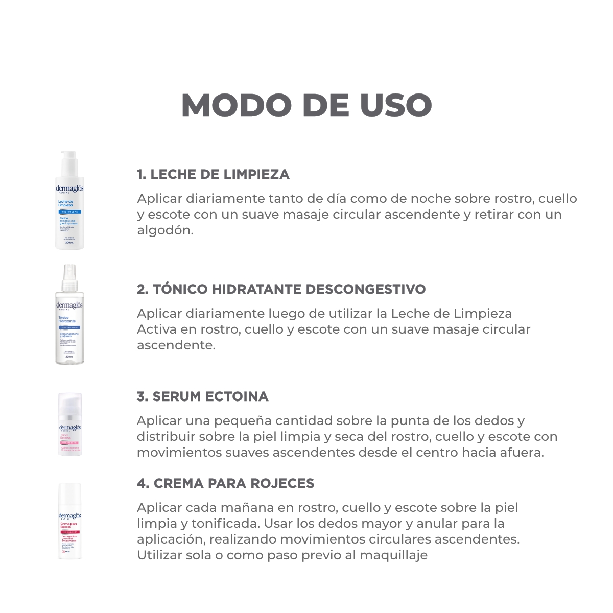 Kit Facial Rutina Dermaglós Piel Enrojecida + Serum Ectoína image number 2