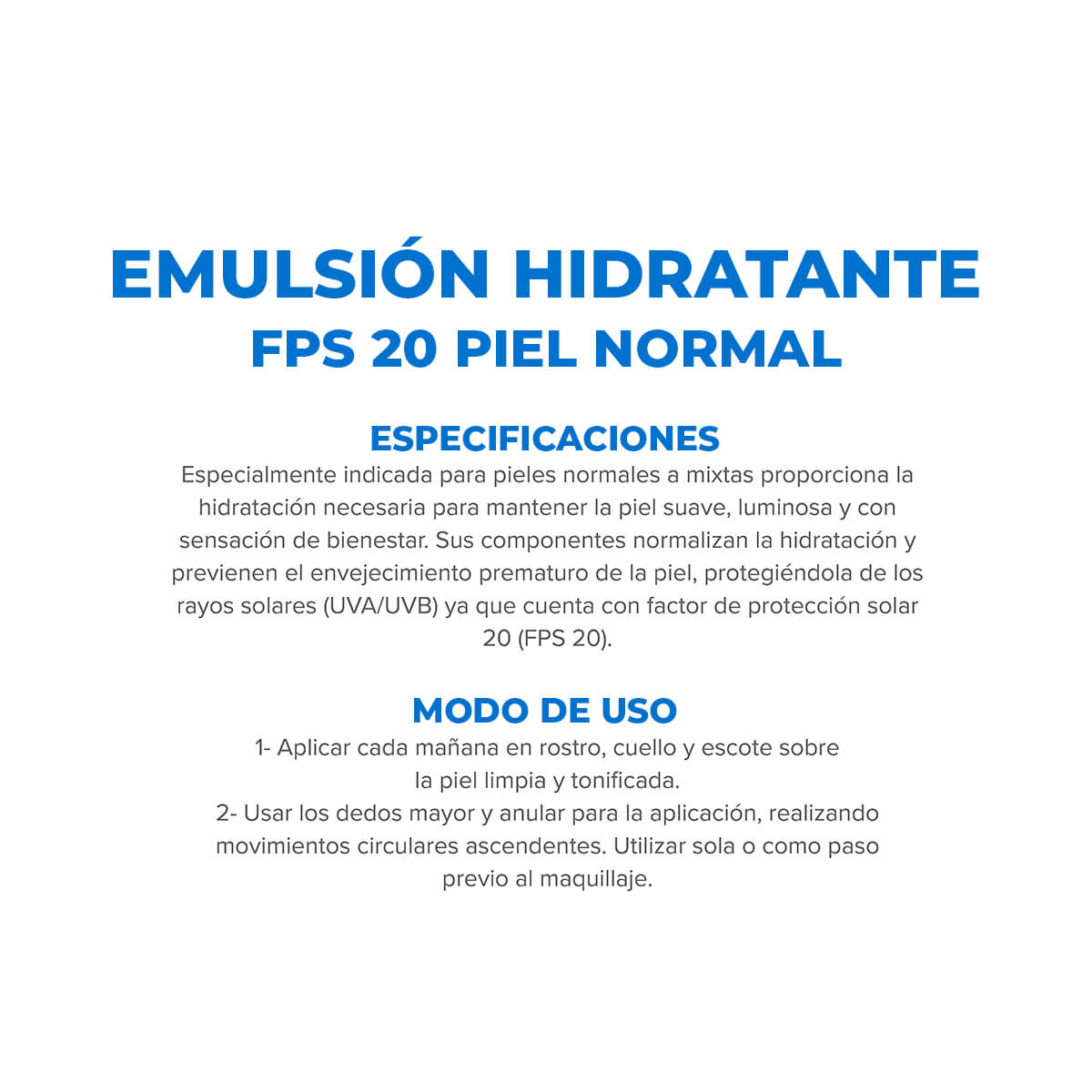 Dermaglós Facial Emulsión Hidratación Diaria FPS 20 Piel Equilibrada a Mixta 70 ml image number 7