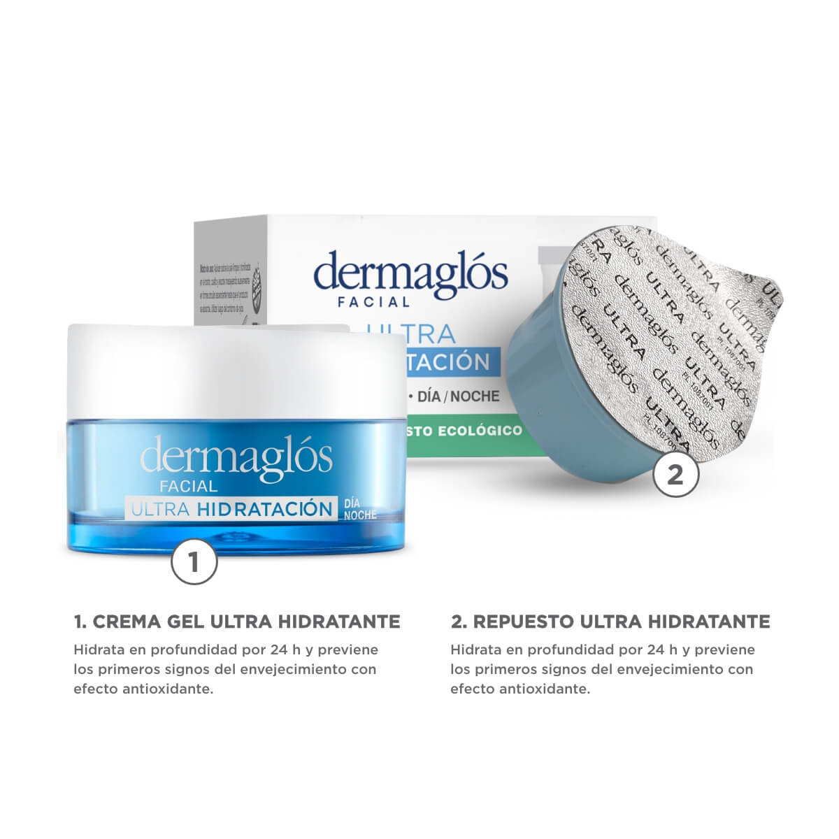 Kit Facial Dermagl&oacute;s Crema Ultra Hidrataci&oacute;n + Repuesto 50 g image number 1