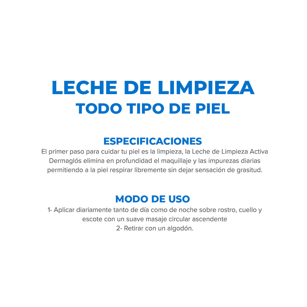 Dermagl&oacute;s Facial Leche de Limpieza Activa 200 ml image number 4