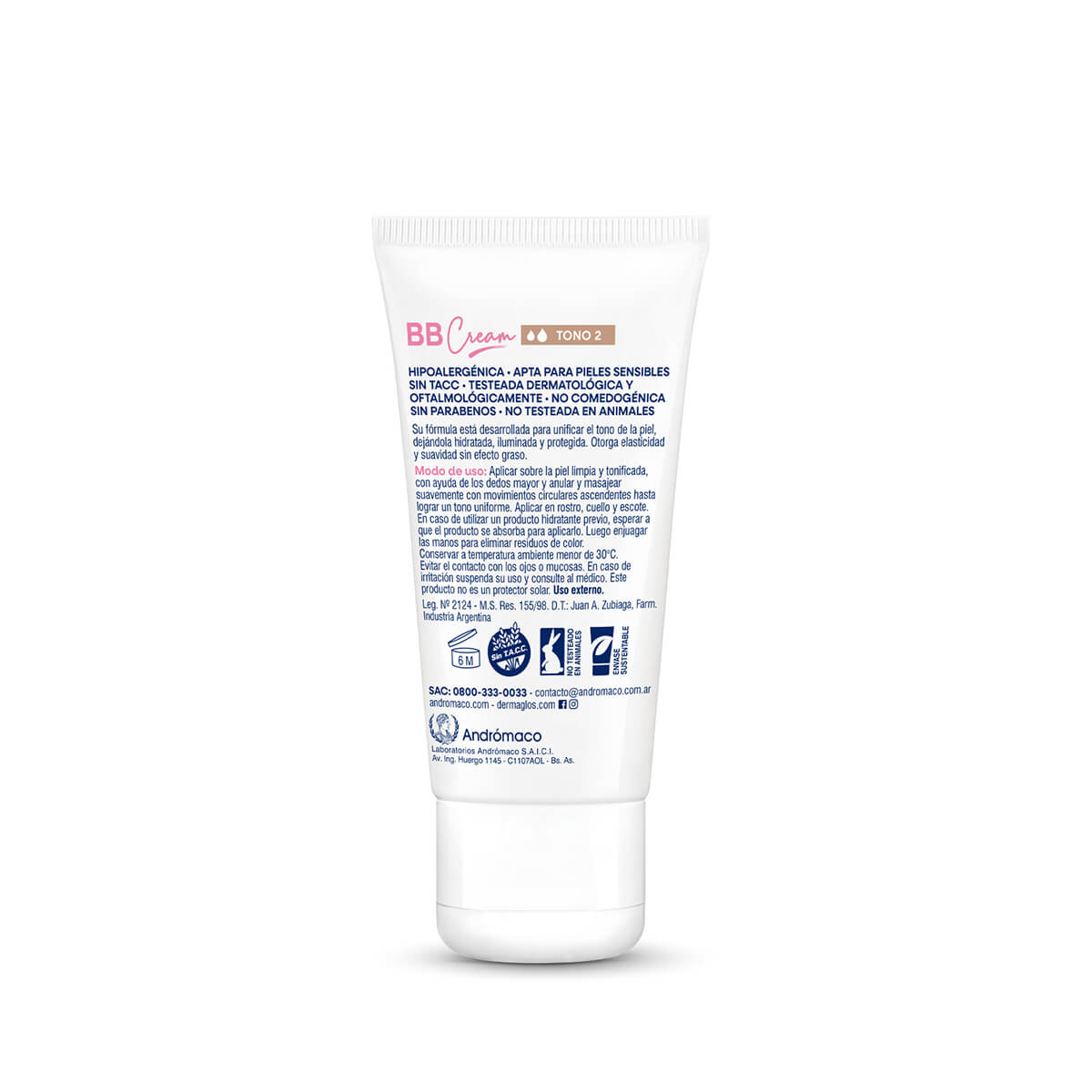 Dermagl&oacute;s Facial Crema con Color BB Cream Tono 2 con FPS 30 50 g image number 2