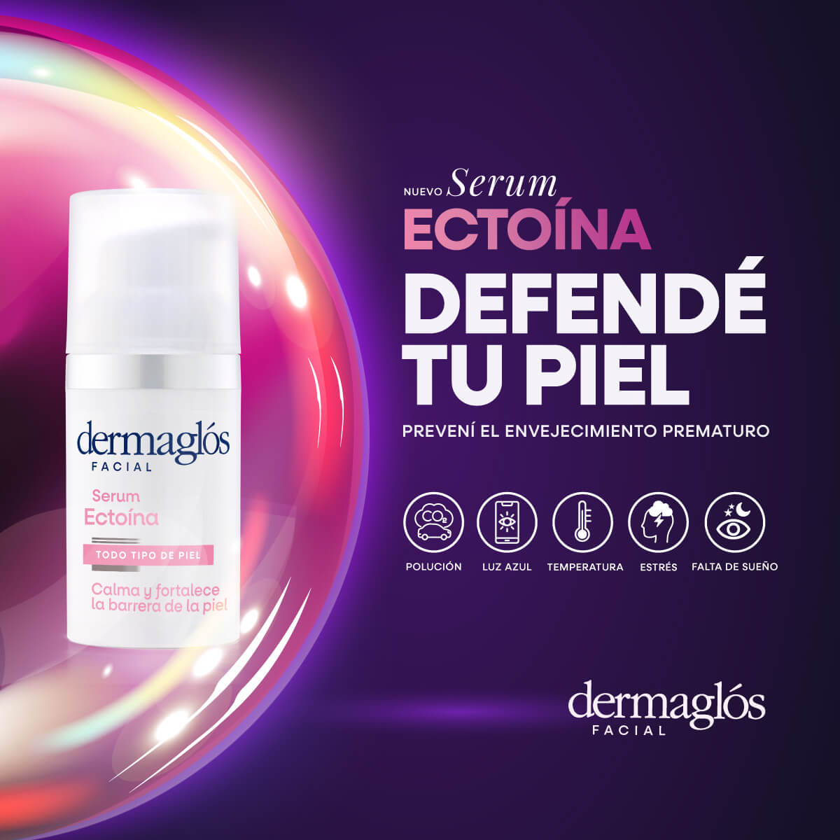 Dermagl&oacute;s Facial Serum Ecto&iacute;na 30 ml image number 8
