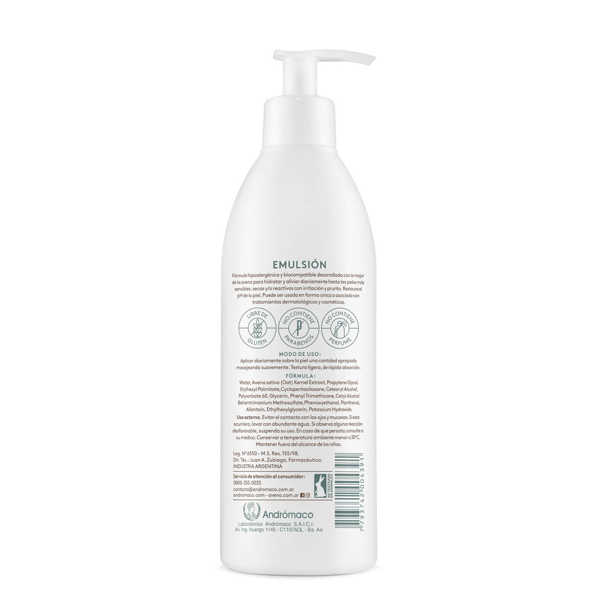 Aveno Emulsión Humectante de Uso Diario 400 ml image number 1