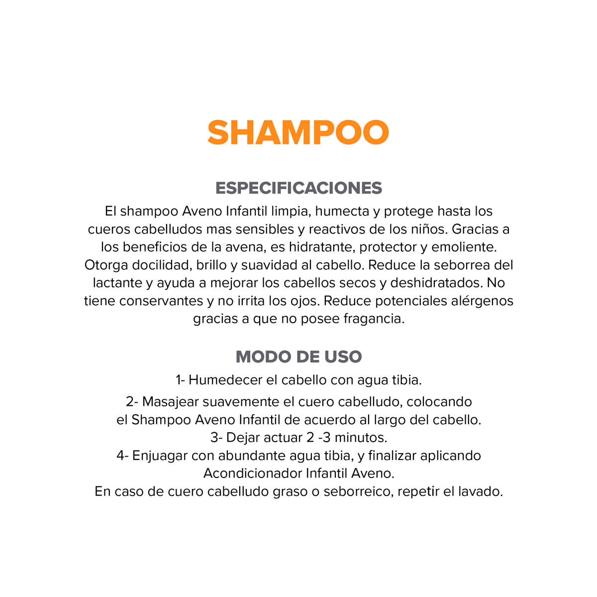 Aveno Infantil Shampoo de Uso Diario 250 ml image number 7