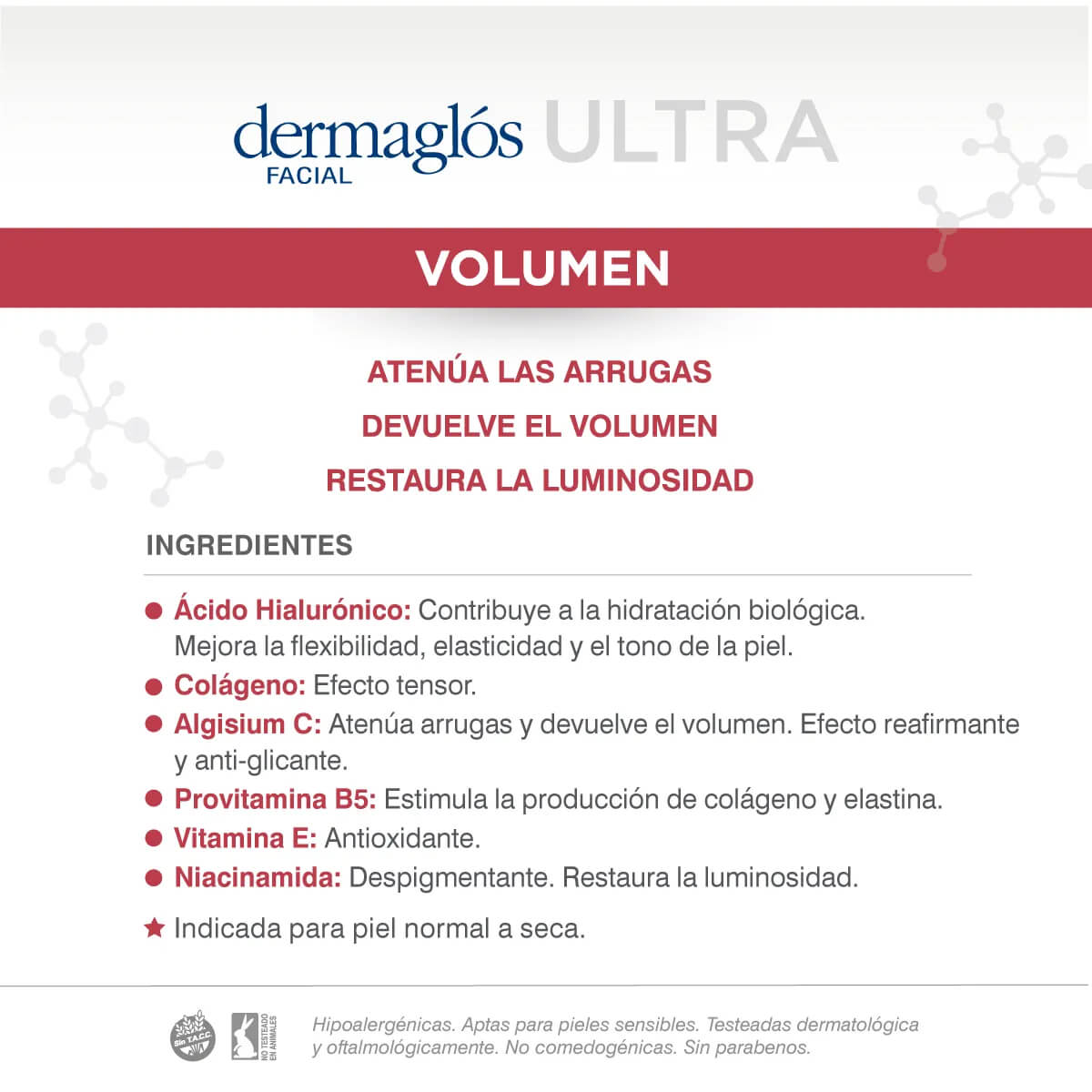 Dermagl&oacute;s Facial Crema de Noche Ultra Volumen 50 g image number 6