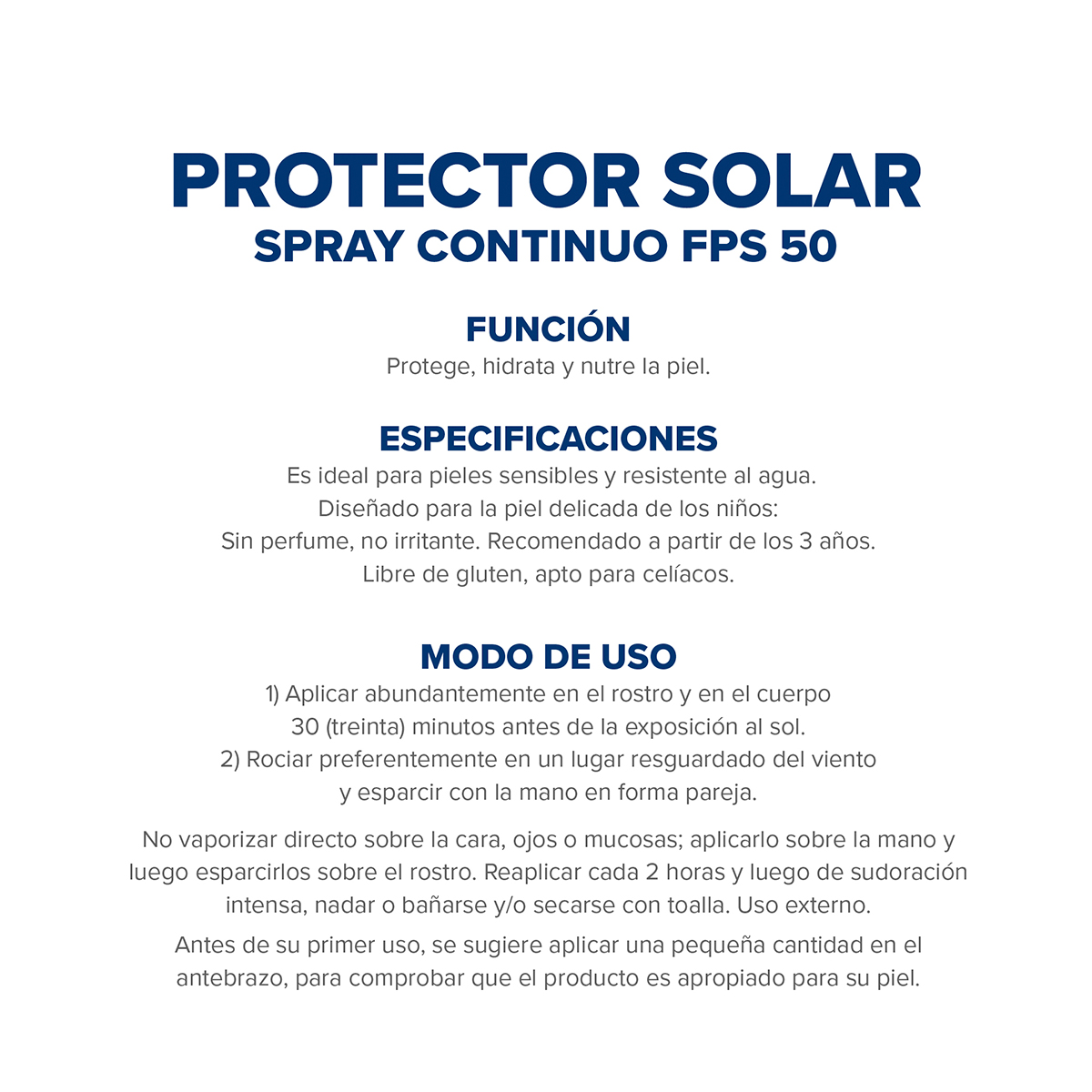 Protector Solar Ni&ntilde;os Dermagl&oacute;s FPS 50 spray continuo 170 ml image number 3