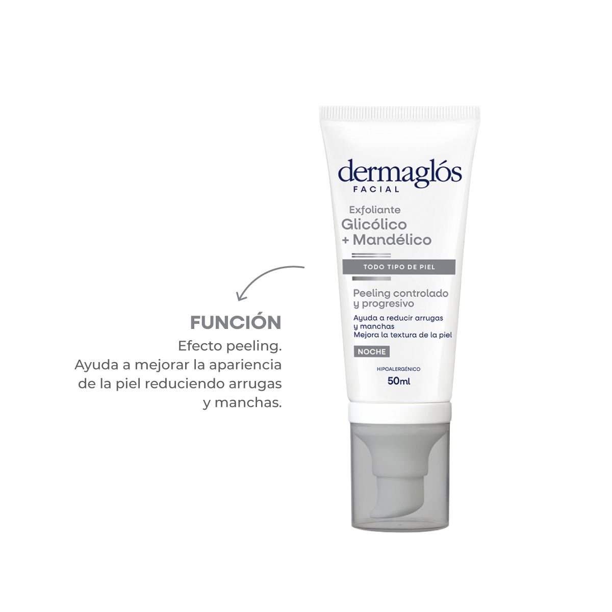 Exfoliante Facial Peeling Glic&oacute;lico y Mand&eacute;lico Dermagl&oacute;s 50 ml image number 4