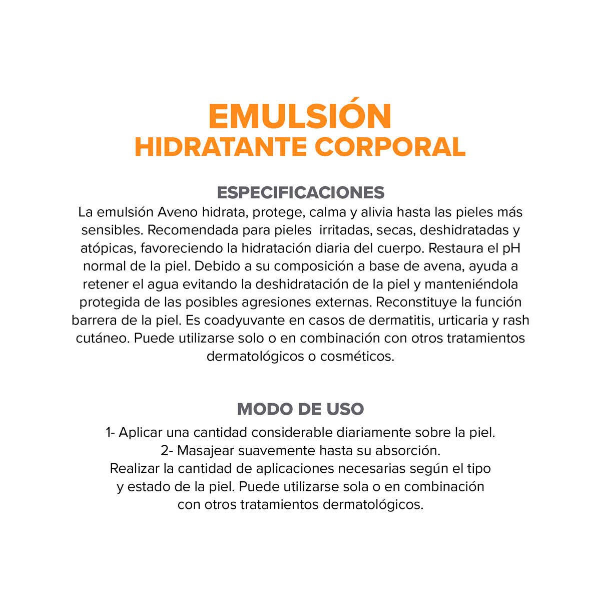 Aveno Emulsi&oacute;n Humectante de Uso Diario 250 ml image number 7