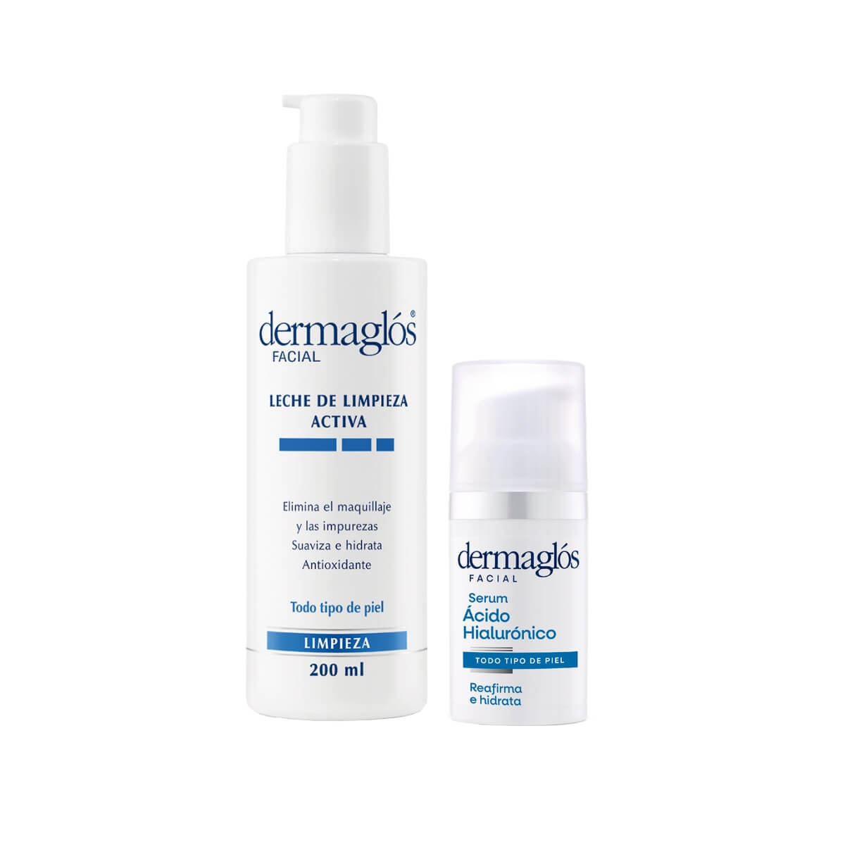 Kit Facial Dermagl&oacute;s Leche de Limpieza Serum &Aacute;cido Hialur&oacute;nico
