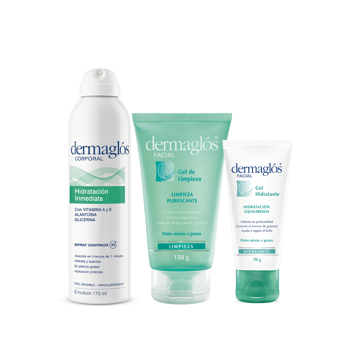Kit Rutina Completa Dermagl&oacute;s Hidratante Piel Mixta a Grasa image number 0