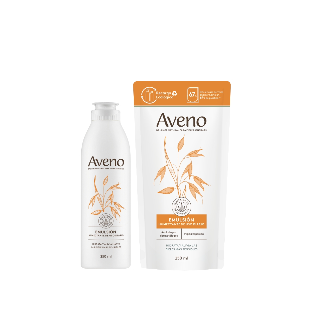 Kit Emulsión Aveno 250ml + Refill image number 1