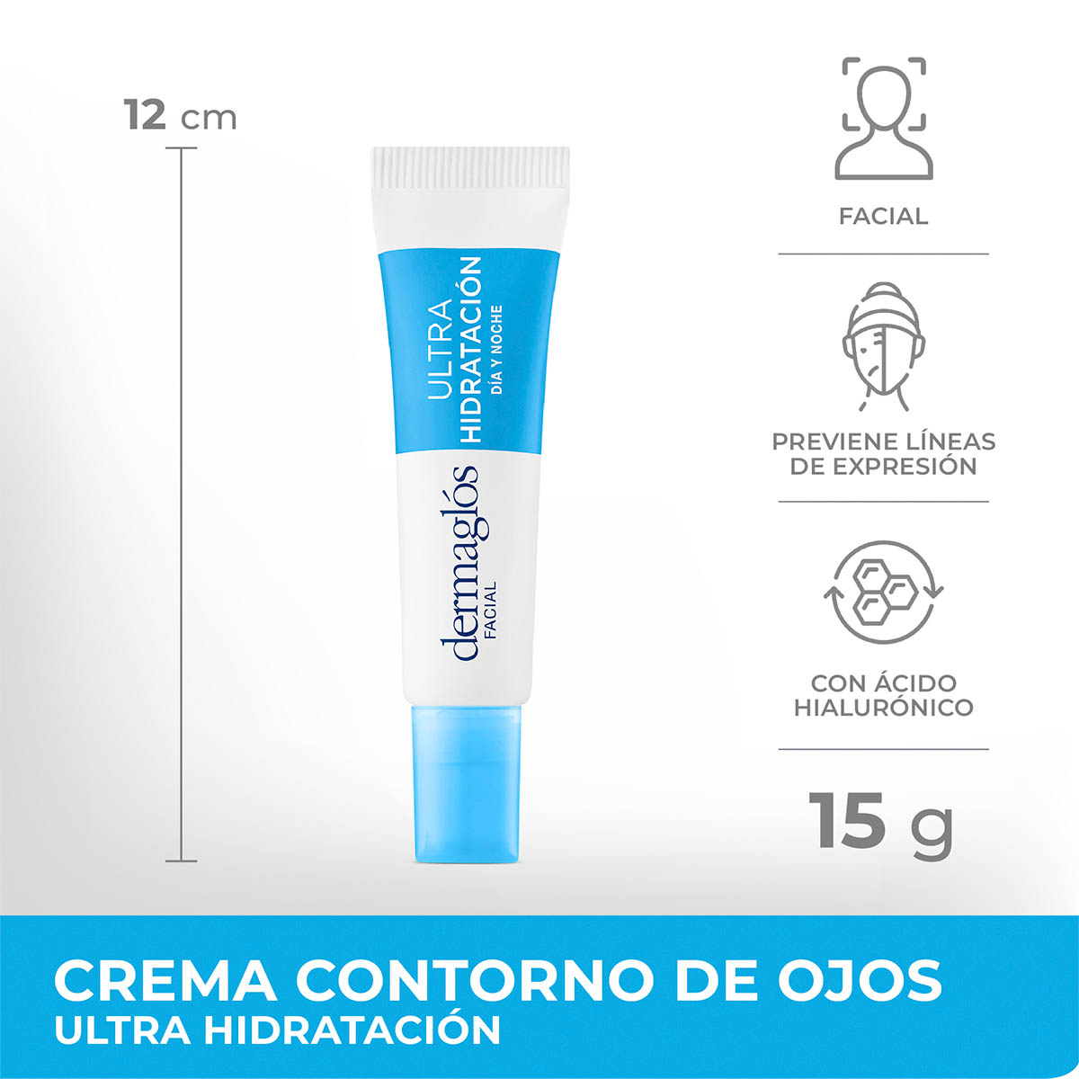 Dermagl&oacute;s Facial Crema Gel Contorno de Ojos Ultra Hidrataci&oacute;n 15 g