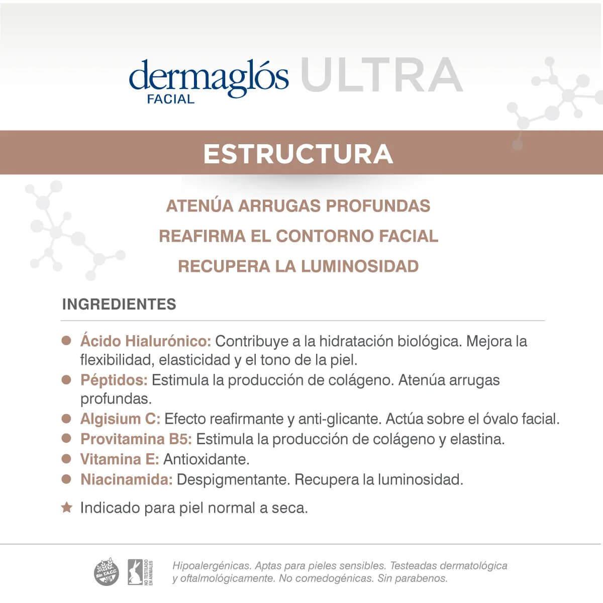 Crema Dermagl&oacute;s Hidratante de Noche Ultra Estructura  50 g image number 6