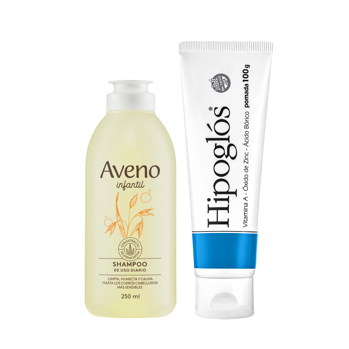 Kit Shampoo Infantil Aveno + Pomada Hipoglós image number 0