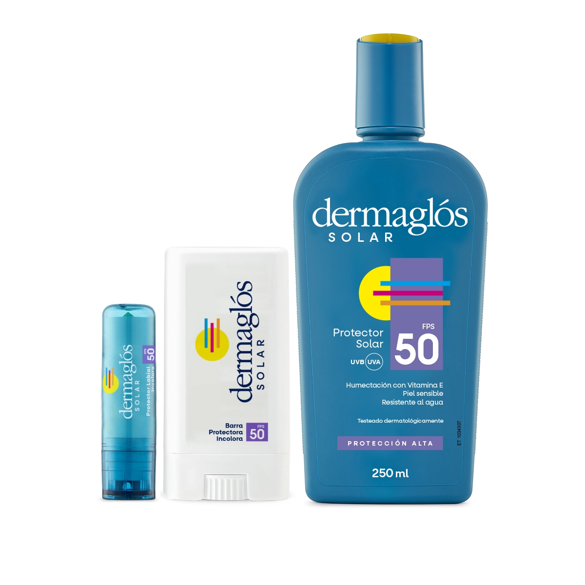 Kit Protector Solar Dermaglós Barra + Labial + Emulsión image number 0