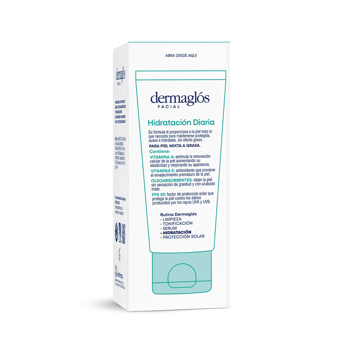 Crema Facial Hidratante Matificante D&iacute;a Dermagl&oacute;s Piel Mixta a Grasa FPS 30 50 g image number 3
