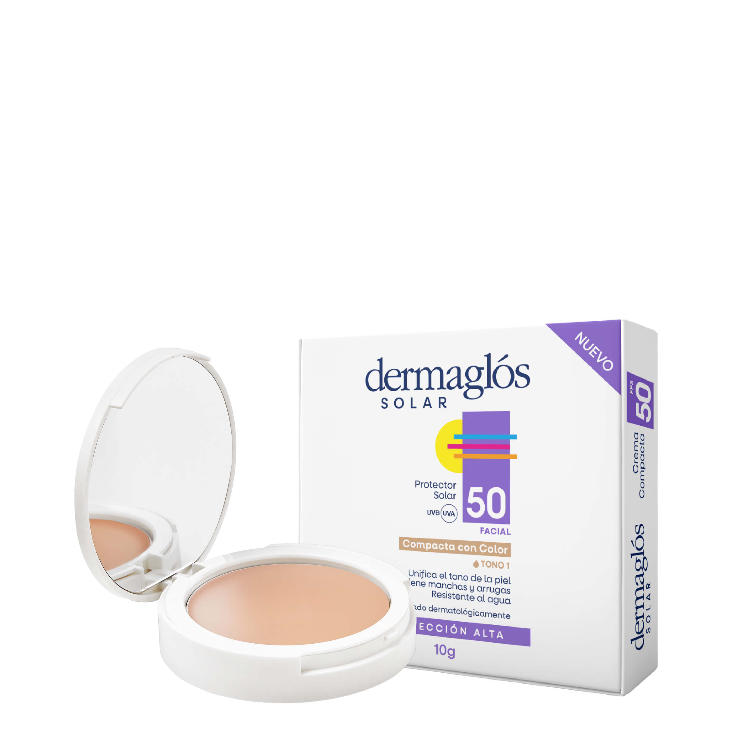 Protector Solar Facial Crema Compacta FPS 50 con Color Tono 1 image number 0