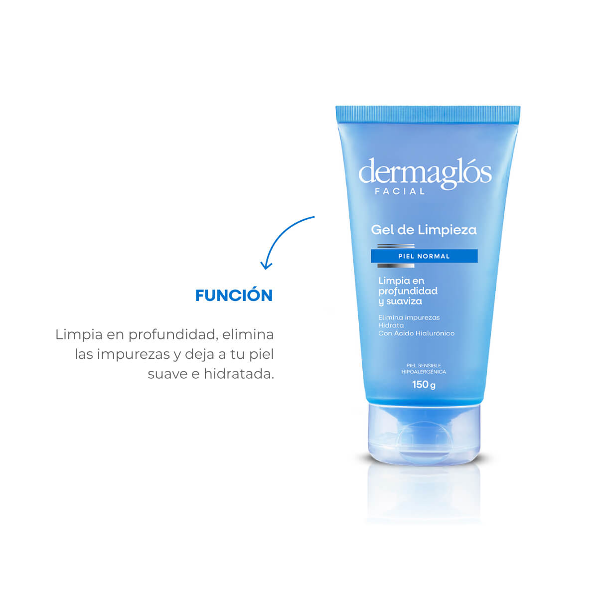 Dermagl&oacute;s Facial Gel de Limpieza Piel Normal 150 g image number 3