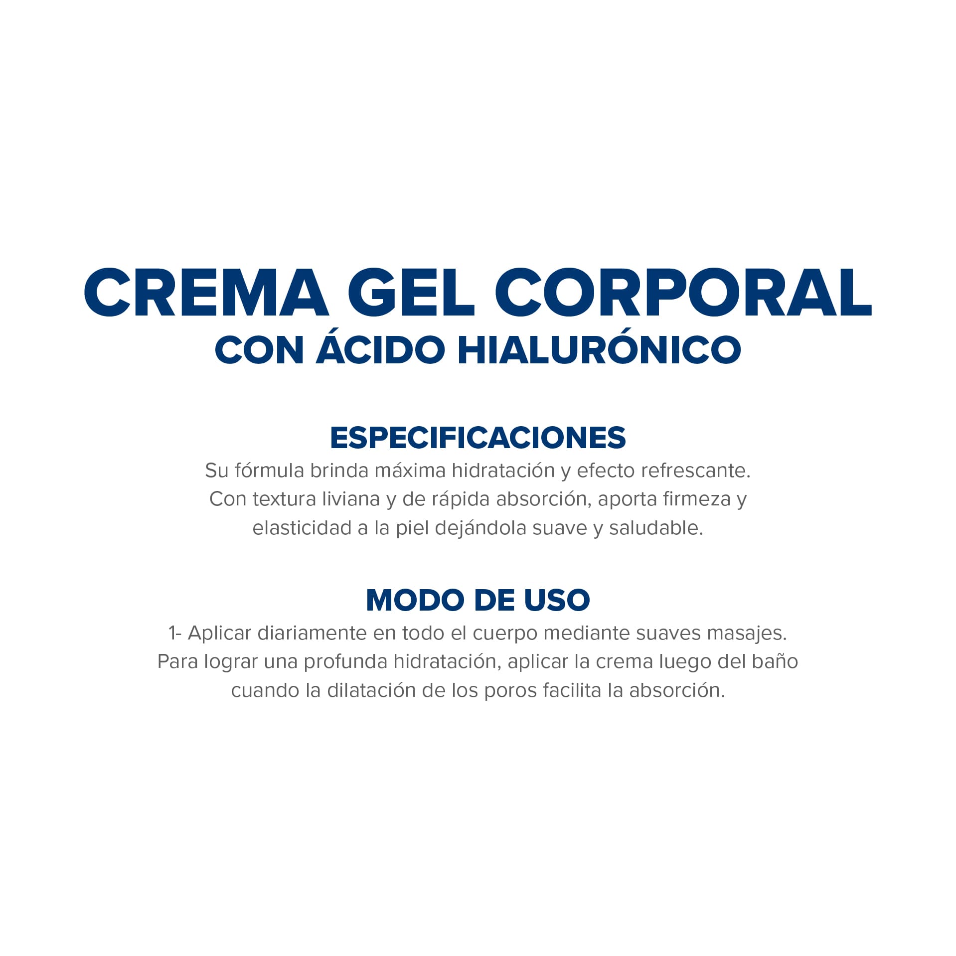 Dermagl&oacute;s Corporal Crema Gel Ultra Hidrataci&oacute;n + &Aacute;cido Hialur&oacute;nico 300 g image number 1