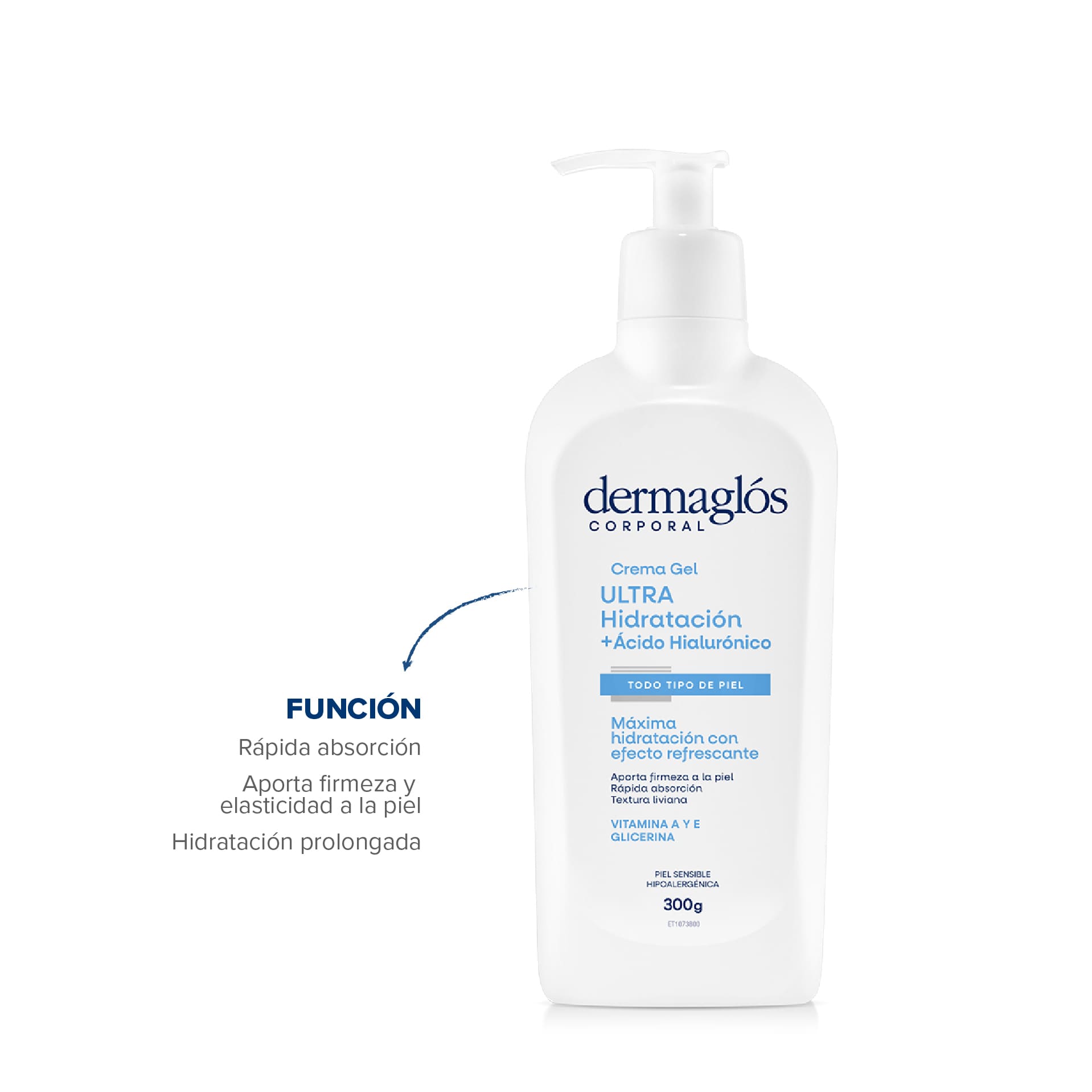 Dermagl&oacute;s Corporal Crema Gel Ultra Hidrataci&oacute;n + &Aacute;cido Hialur&oacute;nico 300 g image number 2