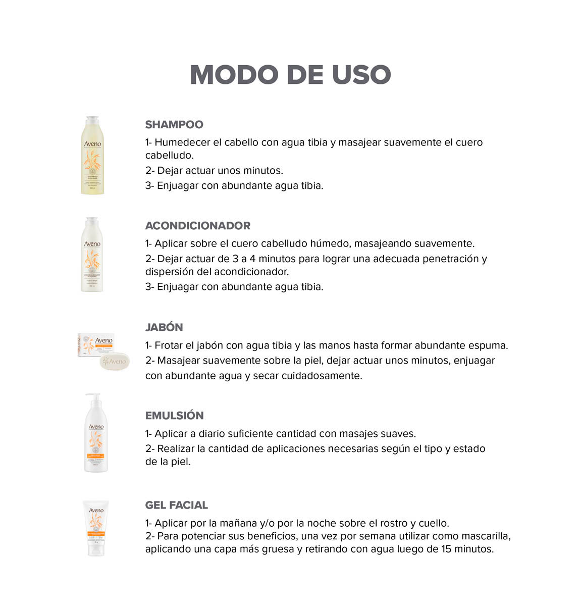 Kit Cuidado Corporal y Facial Aveno Piel Sensible image number 2