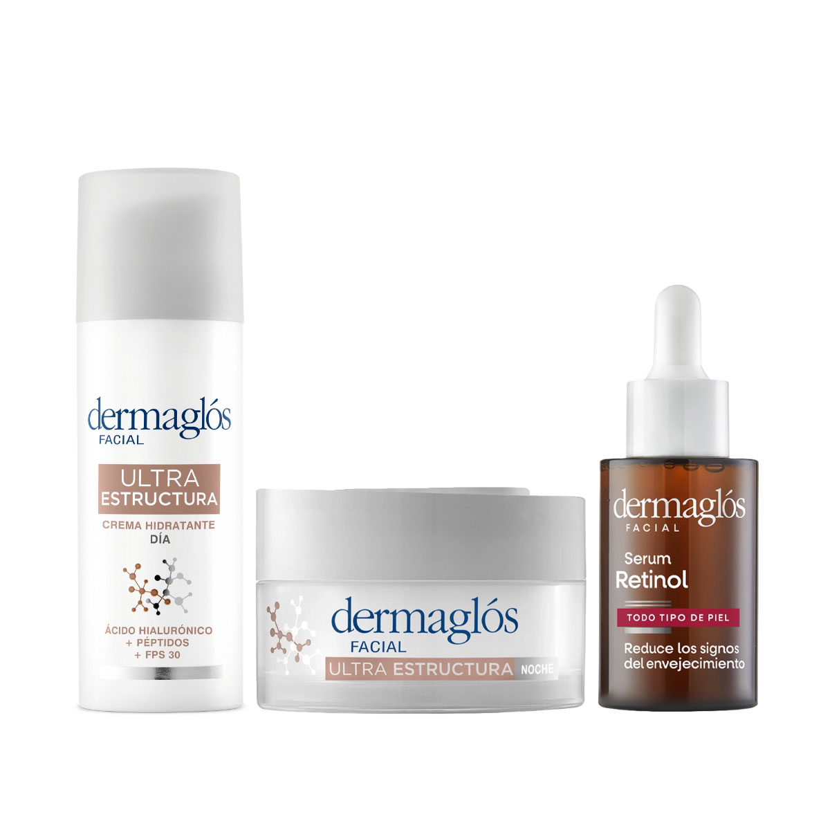 Kit Facial Dermagl&oacute;s Ultra Estructura + Serum Retinol