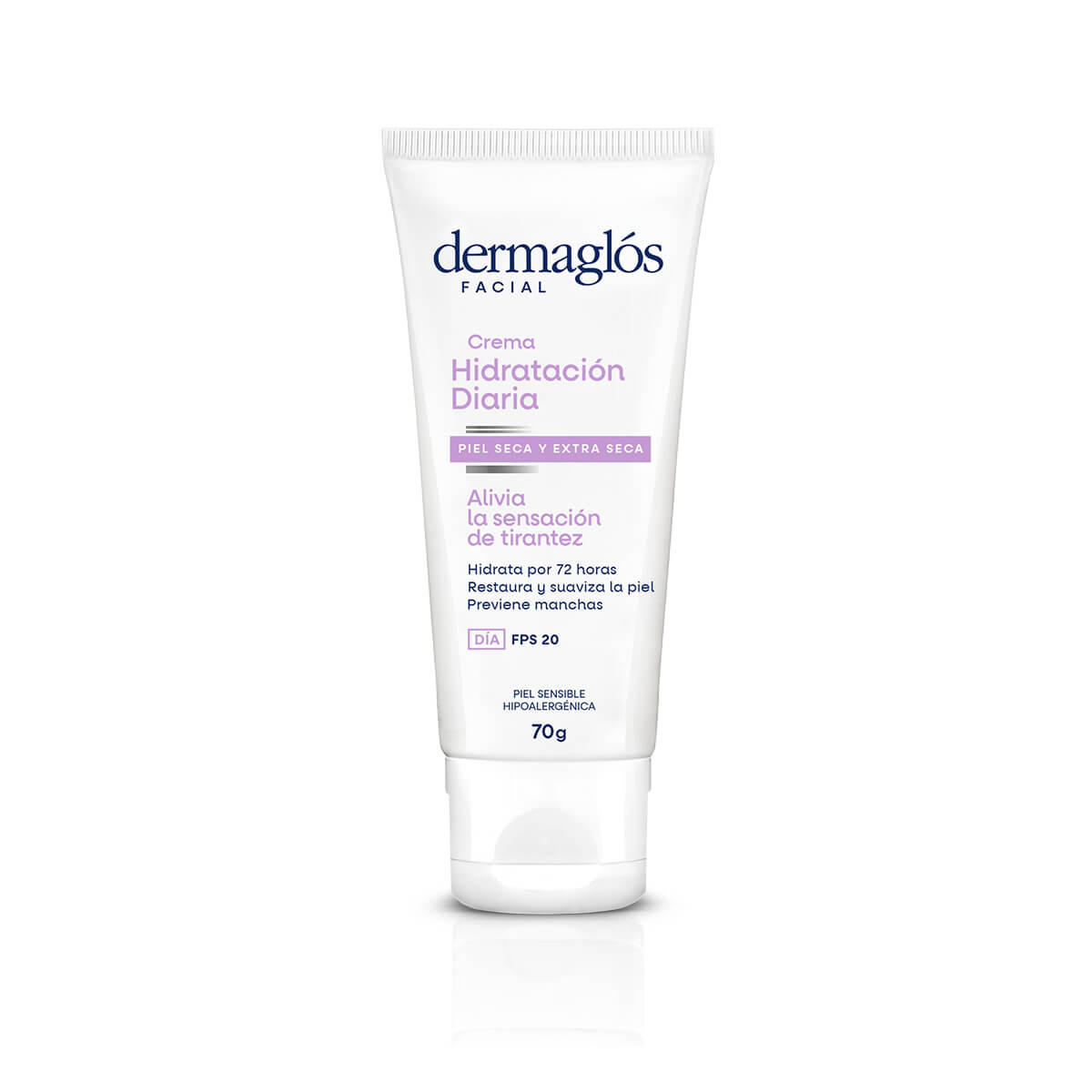 Dermagl&oacute;s Facial Crema Hidrataci&oacute;n Diaria FPS 20 Piel Seca y Extra Seca 70 g