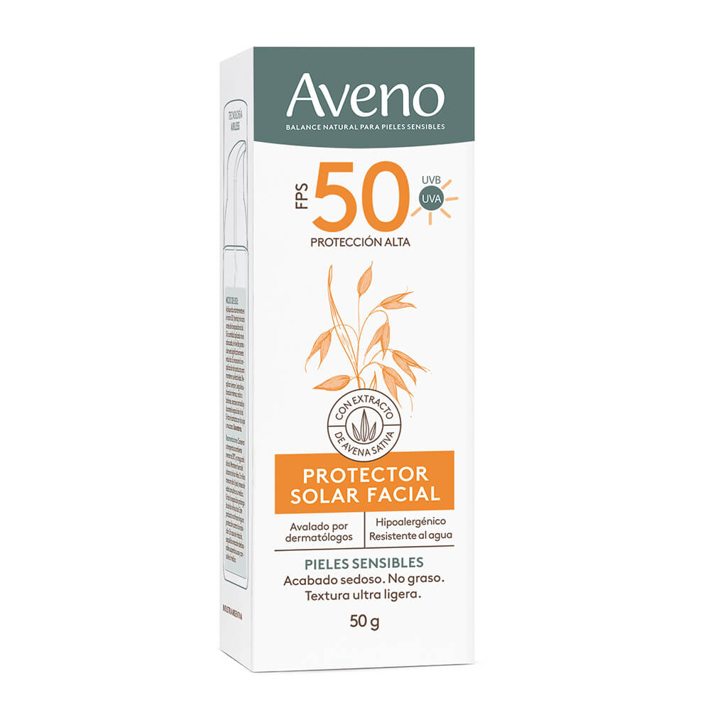 Protector Solar Aveno Crema Fluida Facial FPS 50 50 g