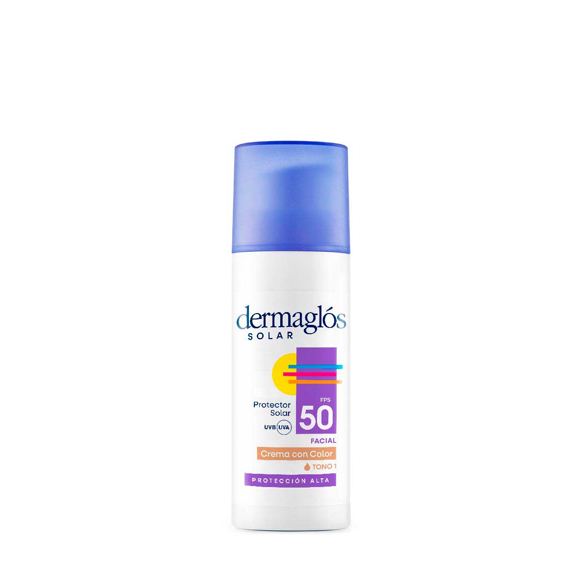 Protector Solar Facial Dermaglós FPS 50 Tono 1 50 g