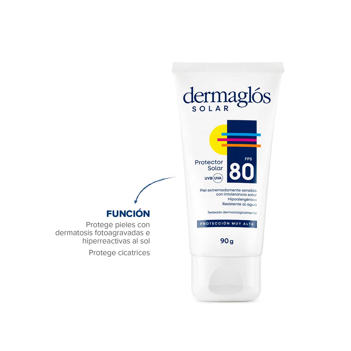 Protector Solar Dermagl&oacute;s FPS 80 crema 90 g image number 5