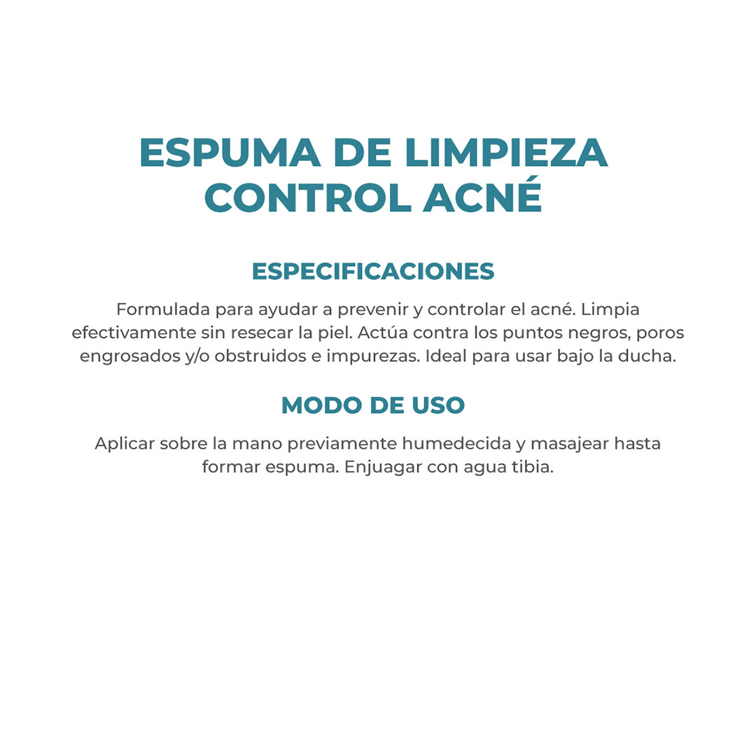 Espuma de Limpieza Control Acn&eacute; Dermagl&oacute;s 150 ml image number 2