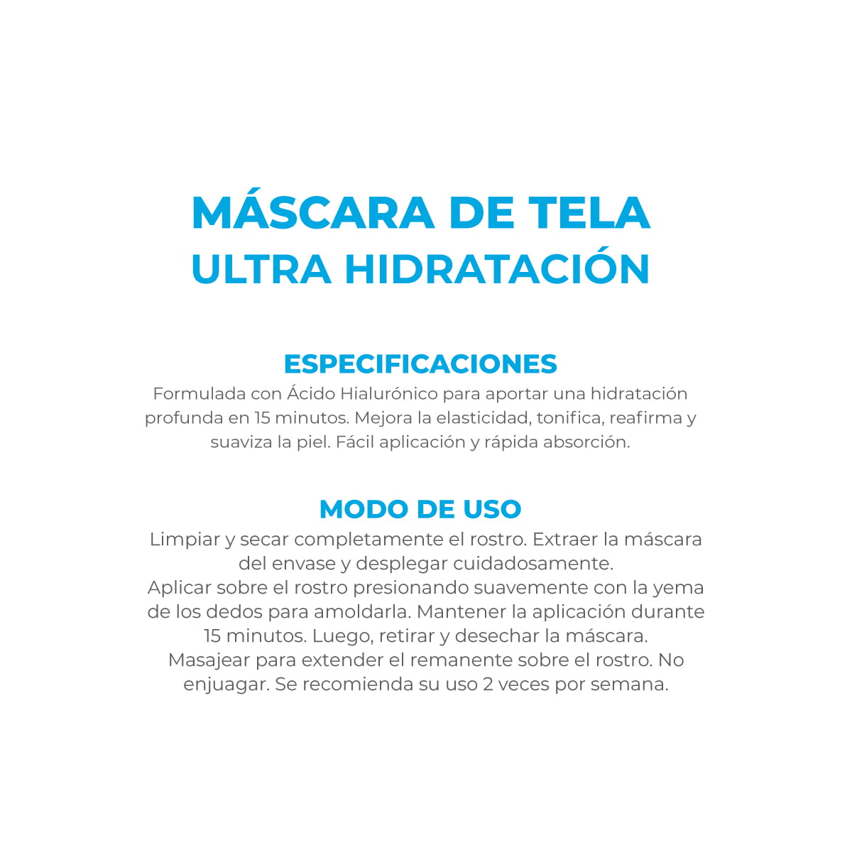 M&aacute;scara de Tela Dermagl&oacute;s Ultra Hidrataci&oacute;n 15ml image number 3