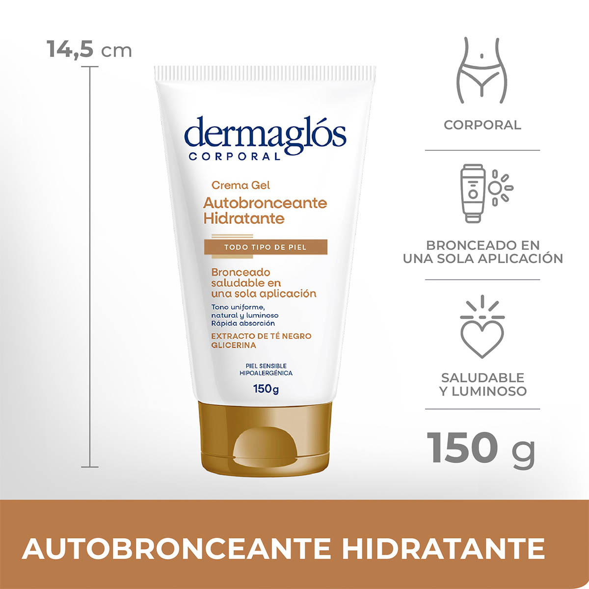 Dermaglós Corporal Autobronceante 150 g image number 1