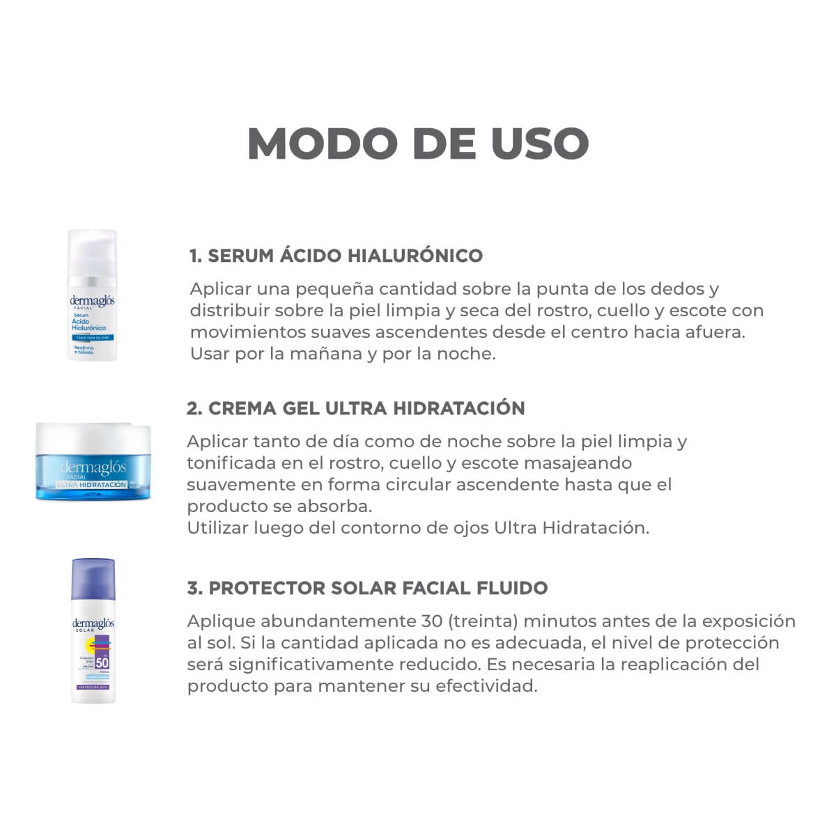 Kit Dermagl&oacute;s Hidrataci&oacute;n &Aacute;cido Hialur&oacute;nico Protecci&oacute;n Solar image number 2