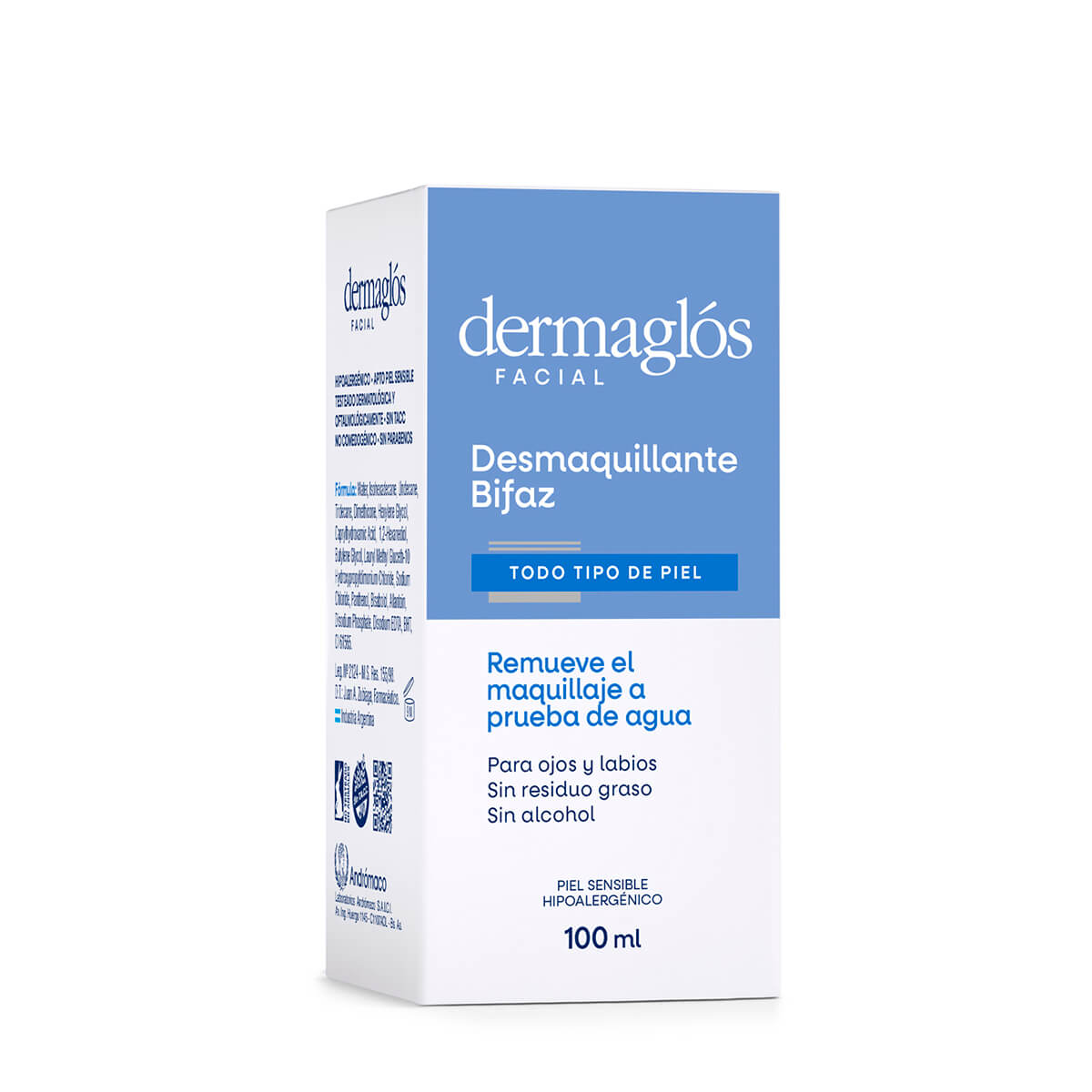 Dermagl&oacute;s Facial Desmaquillante Bifaz de Ojos 100 ml image number 3