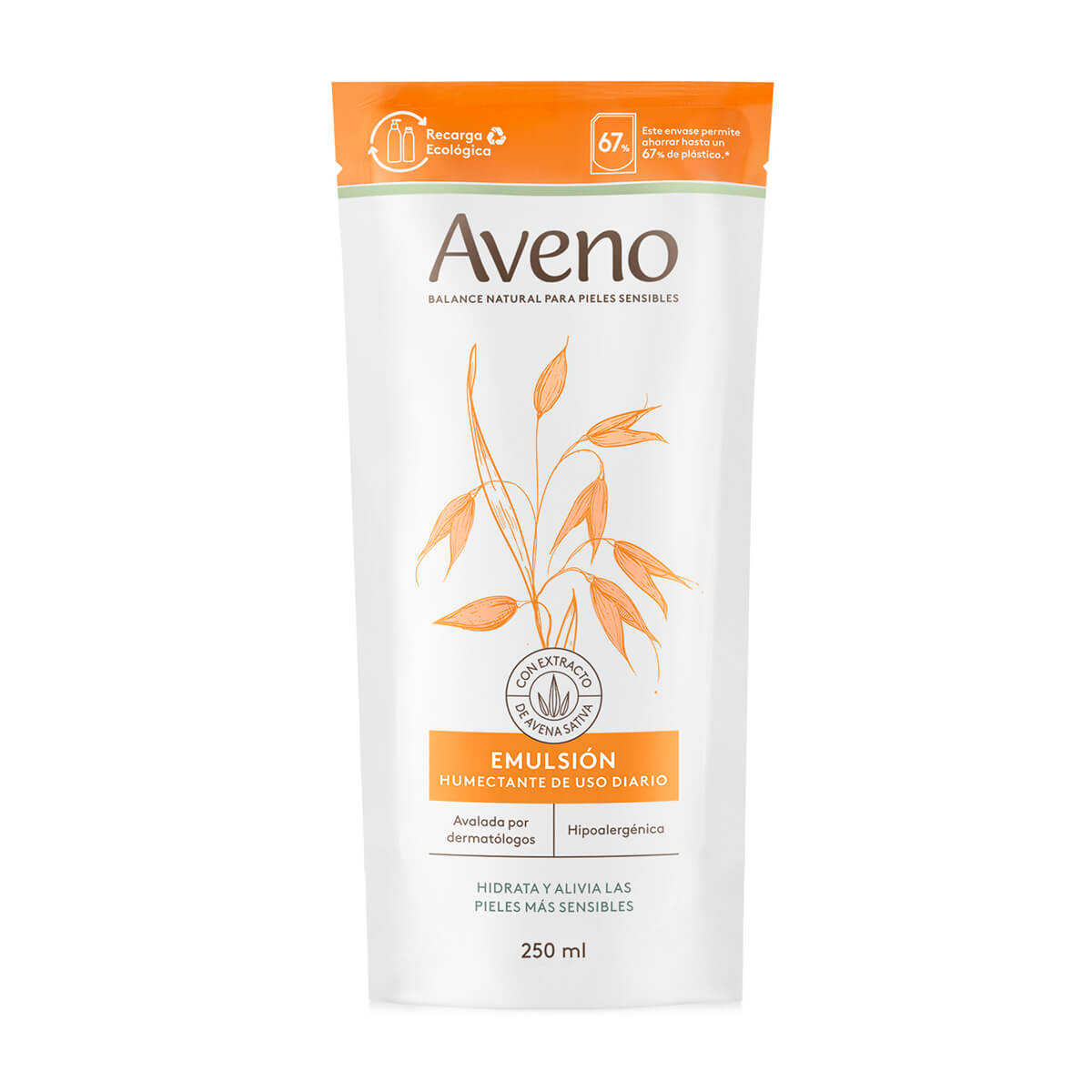 Aveno Refill Emulsión Humectante de Uso Diario 250 ml image number 0