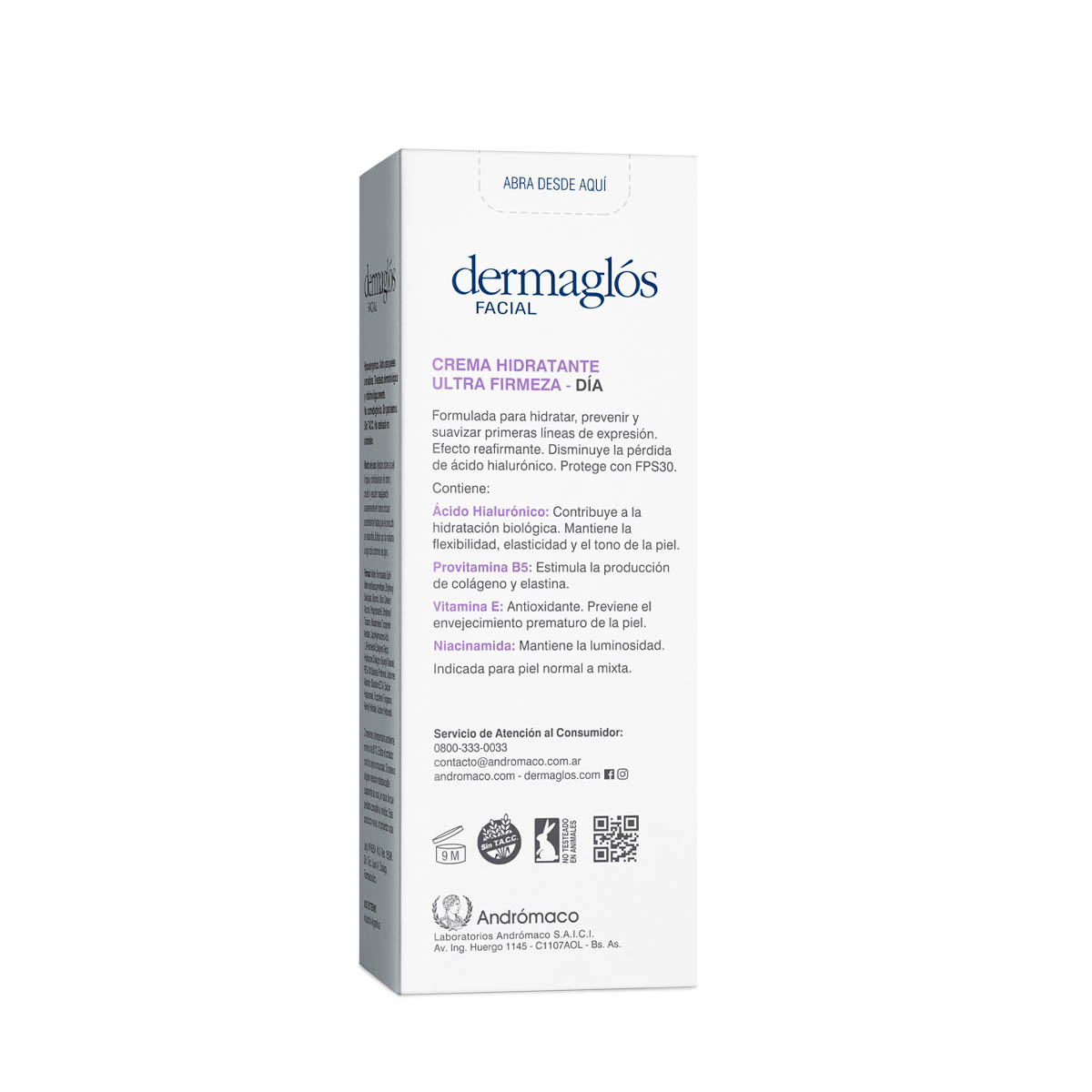 Dermagl&oacute;s Facial Crema de D&iacute;a Ultra Firmeza con FPS 30 50 g image number 3
