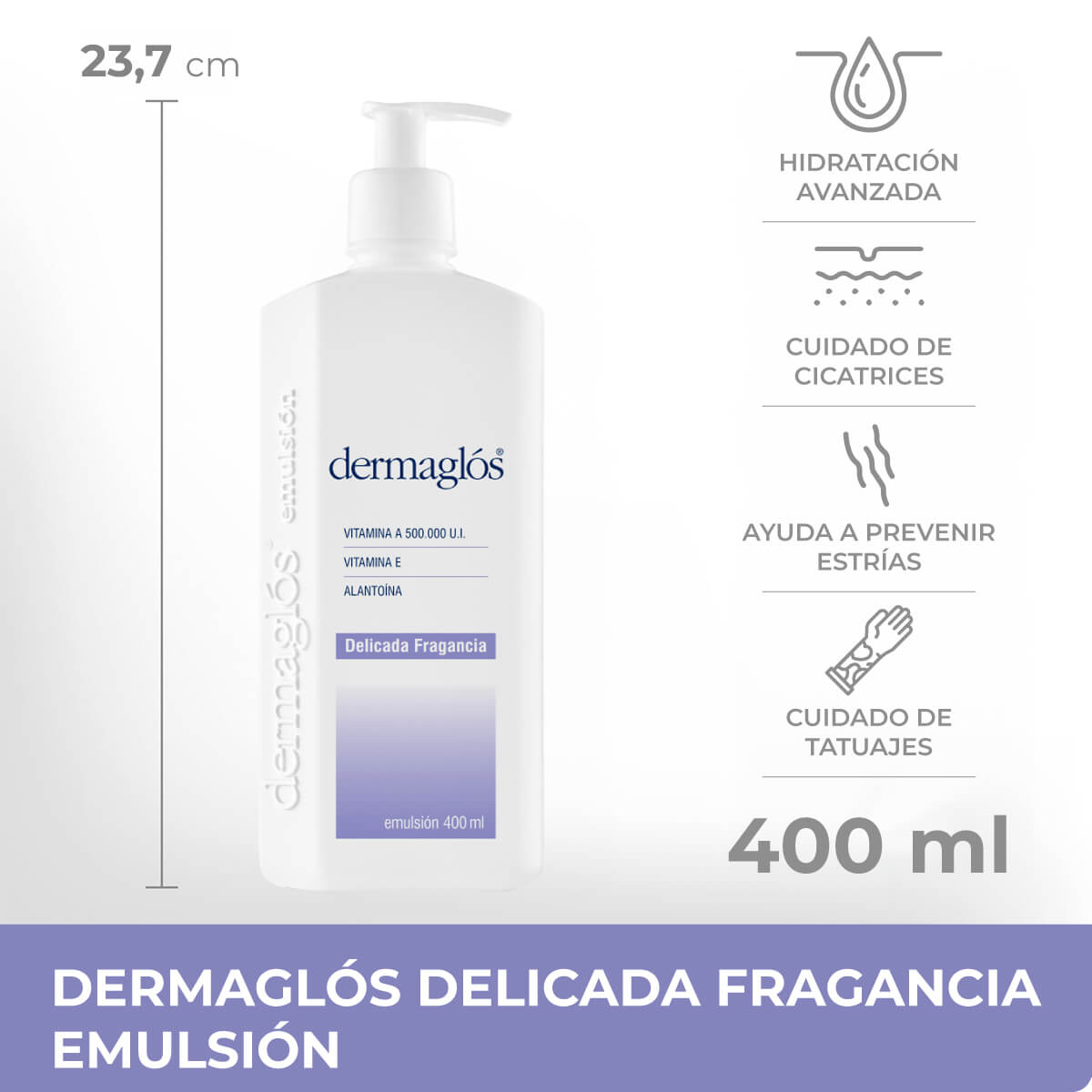 Dermaglós Terapéutica Delicada Fragancia Emulsión 400 ml image number 7